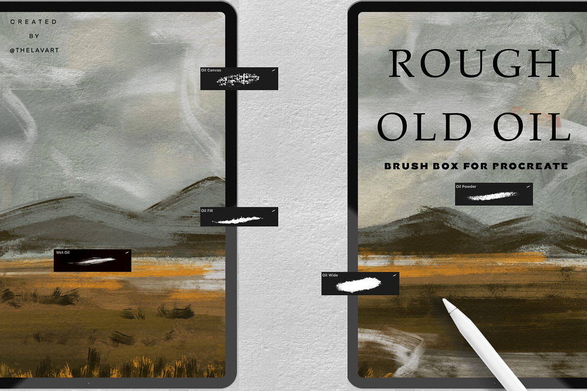 Rough Old Oil Procreate Box, a Brush Add-On by Liquid Amethyst Art (Photo 5 of 6)