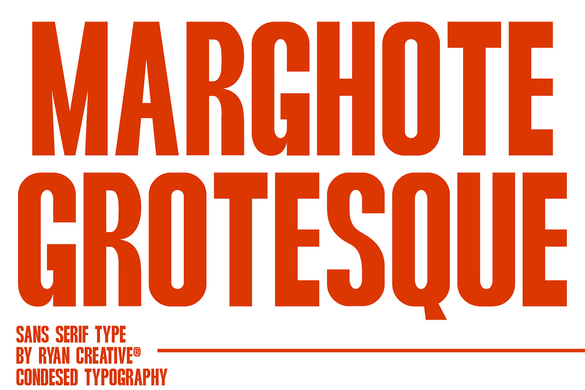 Marghote Grotesque - Condensed Type, a Sans Serif Font by NuType (Photo 1 of 9)