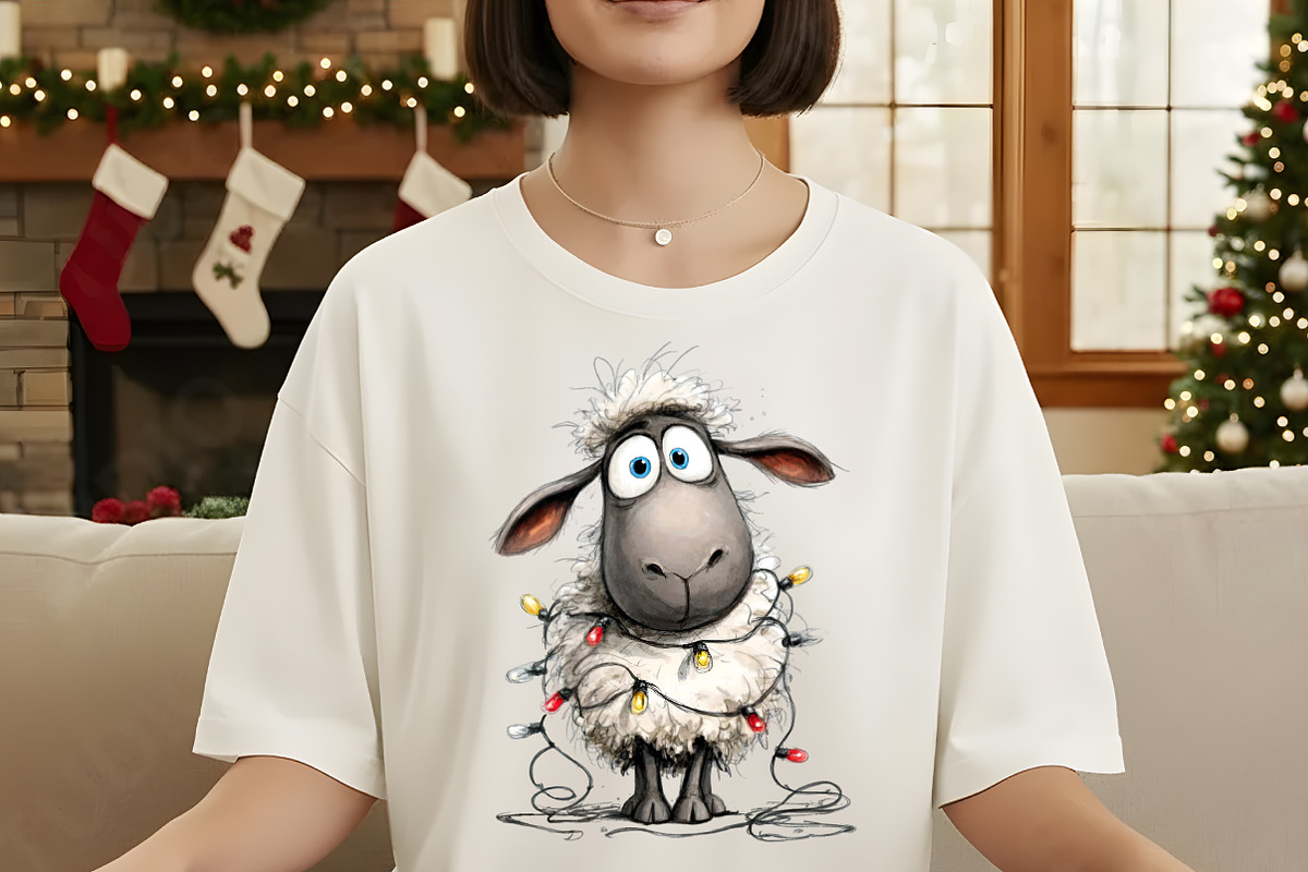 Funny Christmas Sheep Clipart, an Illustration by Designworld (Photo 4 of 6)