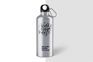 Metallic Bottle Mockup