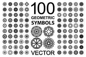 100 Geometric Symbols