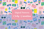 Girly Vacation Pattern, a Pattern Graphic by koberstein (Thumbnail 1 of 3)