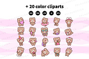 Cute Kawaii Teddy Bear Character, an Animal Illustration by Palau (Thumbnail 10 of 12)