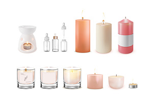3d Aromatherapy Concept Element Set