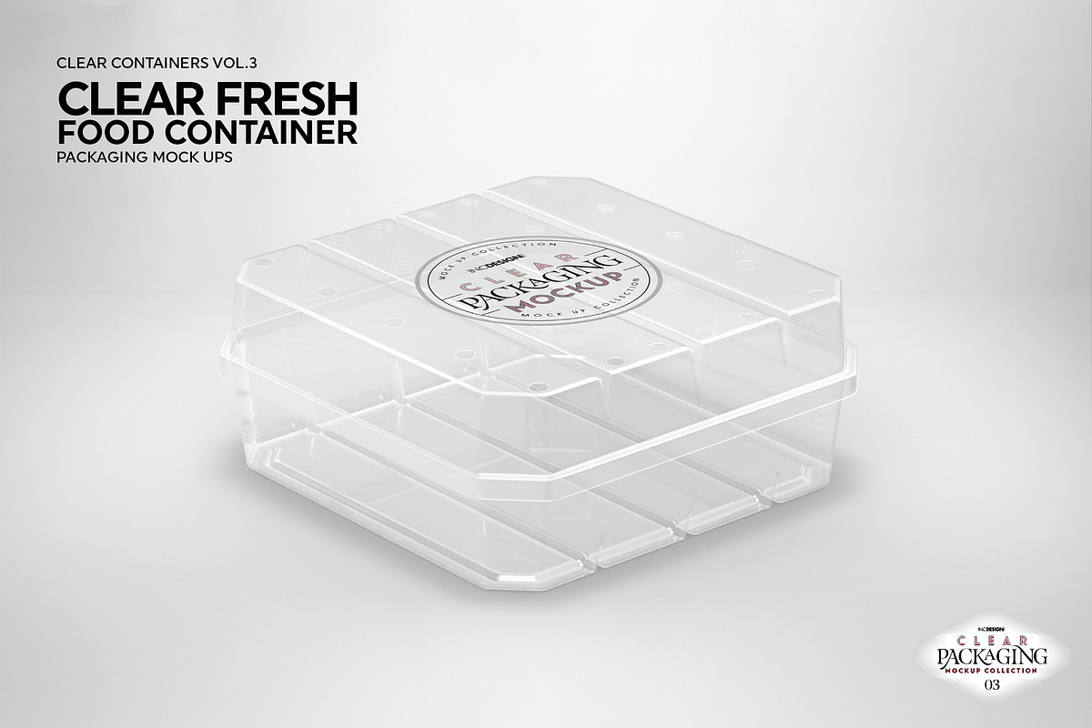 Clear Fresh Food Container Mockup, a Cups & Container Mockup by INCDesign (Photo 3 of 7)