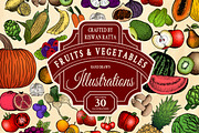 Hand-drawn Fruit and Vegetable Set, an Object Illustration by Riswan Ratta (Thumbnail 1 of 8)