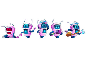 Ai robot with hands on wheel in, a Technology Illustration by art PVP - market