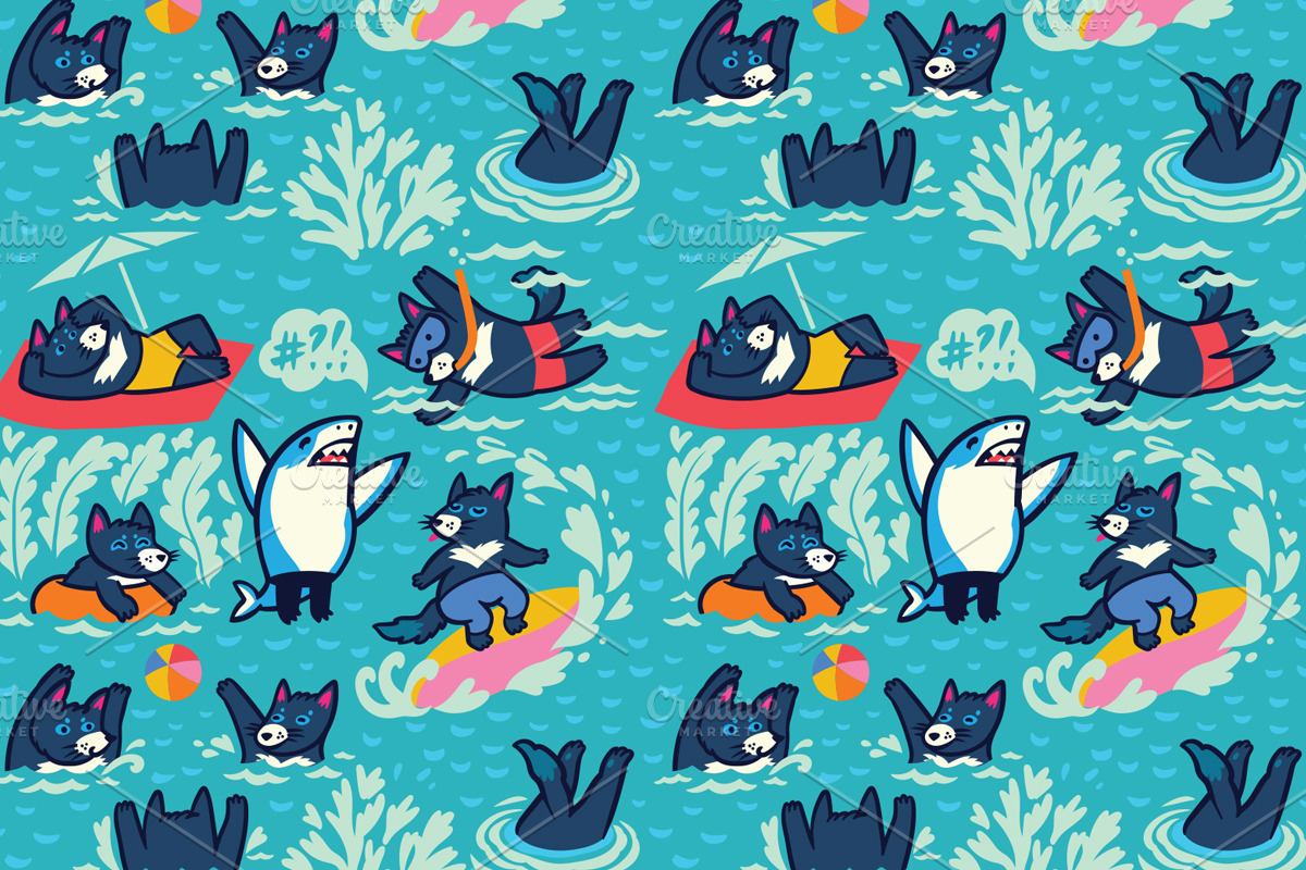 30 Fantasy Seamless Patterns, a Pattern Graphic by PenguinHouse (Photo 6 of 24)