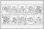 Dragon Daily Routine Coloring Pages, an Animal Illustration by Lamia Emad (Thumbnail 3 of 5)