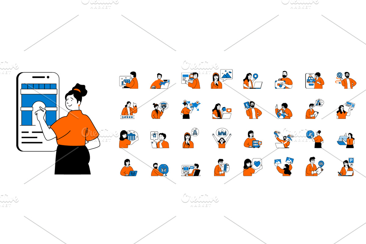 Bundle Flat Concept Illustrations, a Finance Illustration by alexdndz (Photo 16 of 16)