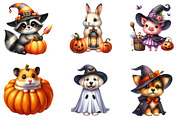 Halloween Animals Clipart, an Illustration by DreamArtGraphic (Thumbnail 4 of 5)