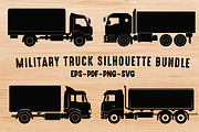 Military Truck Silhouette Vector Set, a Person Illustration by Gfx Expert Team (Thumbnail 1 of 3)