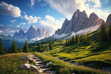Beautiful summer landscape in Dolomi, a Photo by Iftikhar Alam