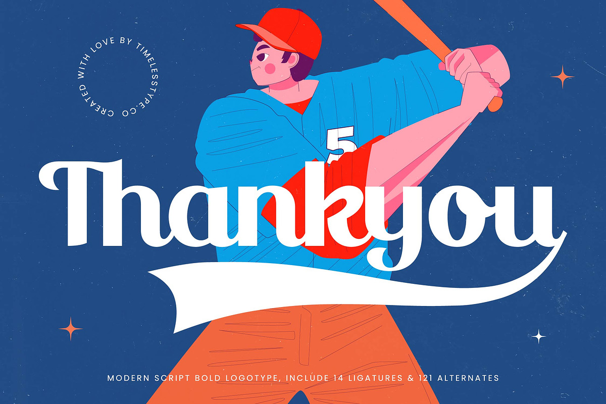 Victory Baseball Retro Sport Font, a Script Font by timelesstype.co (Photo 20 of 20)