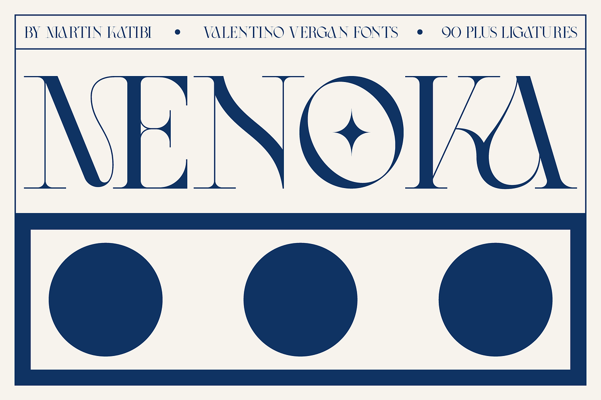 Menoka - Elegant Typeface, a Serif Font by Valentino Vergan (Photo 1 of 14)