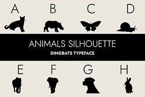 Animals Silhouette Dingbats Font
