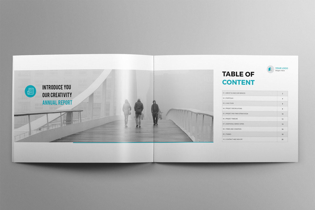 Annual Report Landscape A4 & A5, a Brochure Template by Pro-Gh (Photo 5 of 13)
