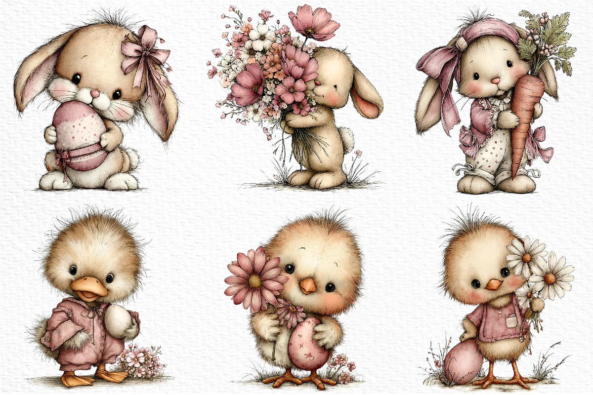 Whimsical Easter Clipart, an Illustration by Craft Nest (Photo 5 of 11)