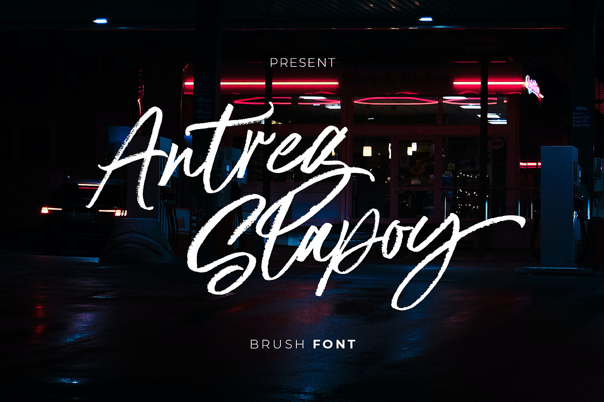 Antreg Slapoy, a Handwritten Font by Gatype (Photo 1 of 8)