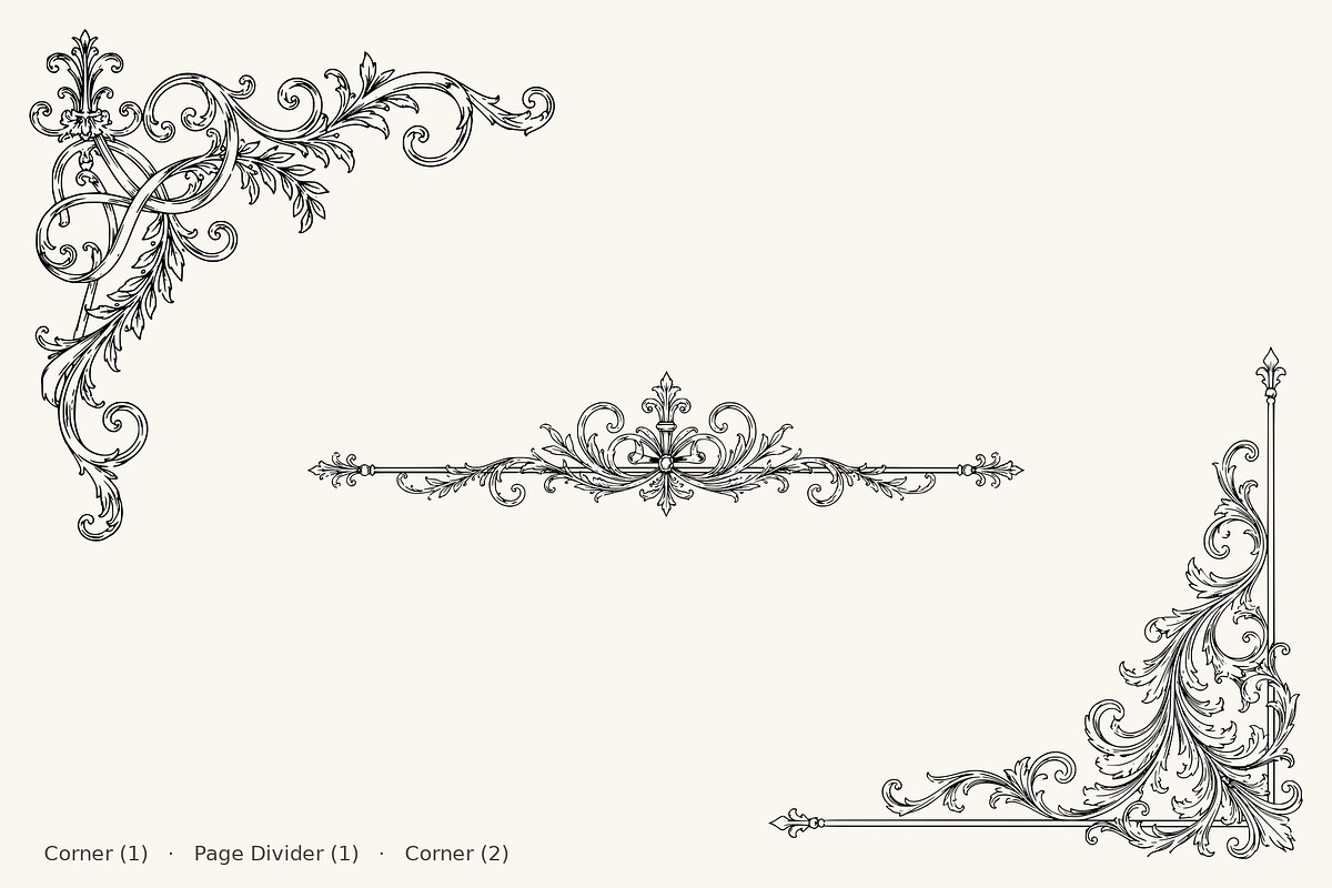 Border, Corner & Divider Collection, a Decorative Illustration by AW Studios (Photo 7 of 20)