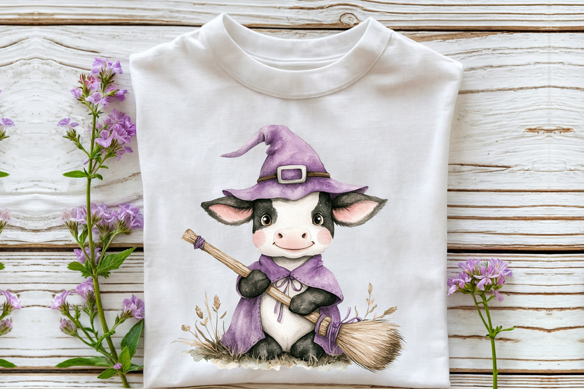 Cute Baby Cow Halloween Clipart, a Seasonal Illustration by Rose Art (Photo 7 of 7)