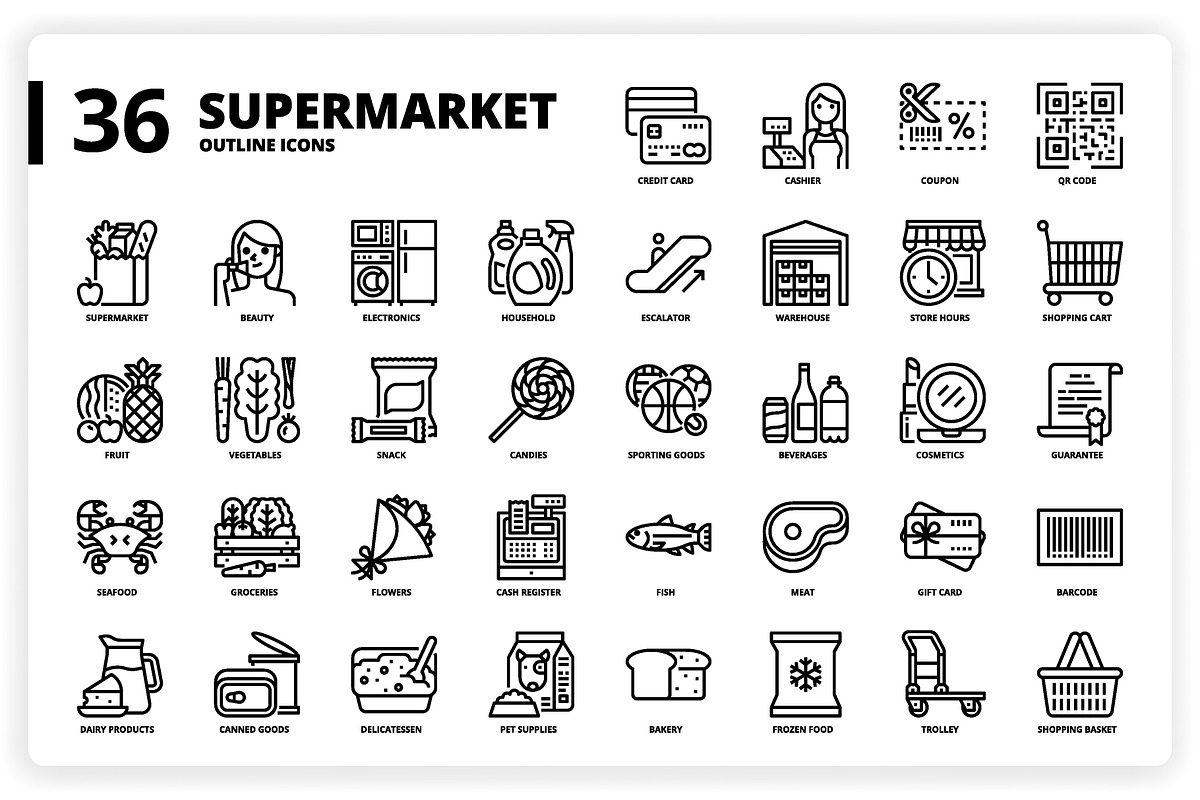 3,600 Icons x3 Styles, an Outline Icon by monkik (Photo 272 of 299)