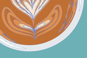 Coffee Art Cups Vector Patterns