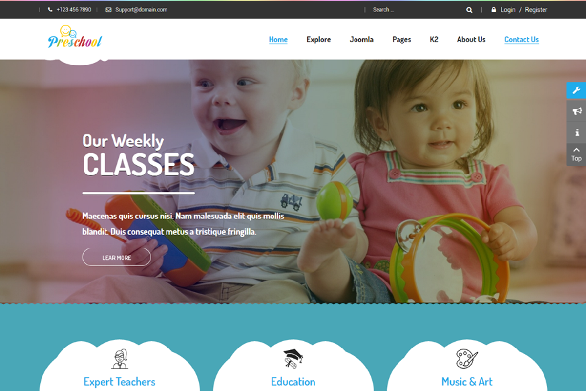 Preschool - Kidcare/Education Theme, a Websites & App Template by SmartAddons