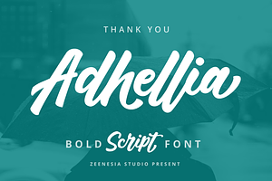 Adhellia - Bold Script Font