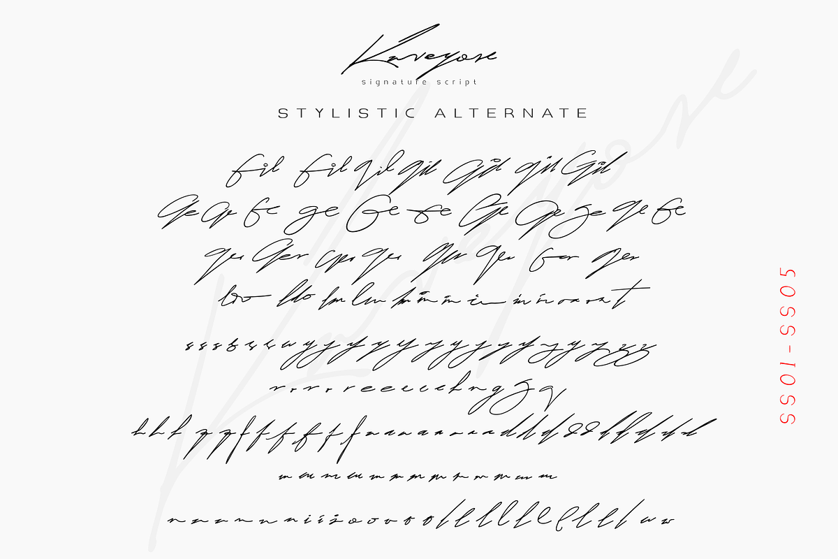 Kaveyore | Signature Script, a Script Font by Mozyen Studio (Photo 8 of 12)