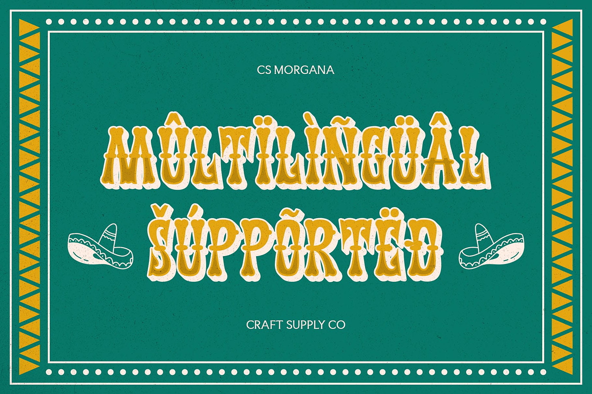 CS Morgana – Tuscan Font, a Sans Serif Font by Craft Supply Co. (Photo 6 of 8)