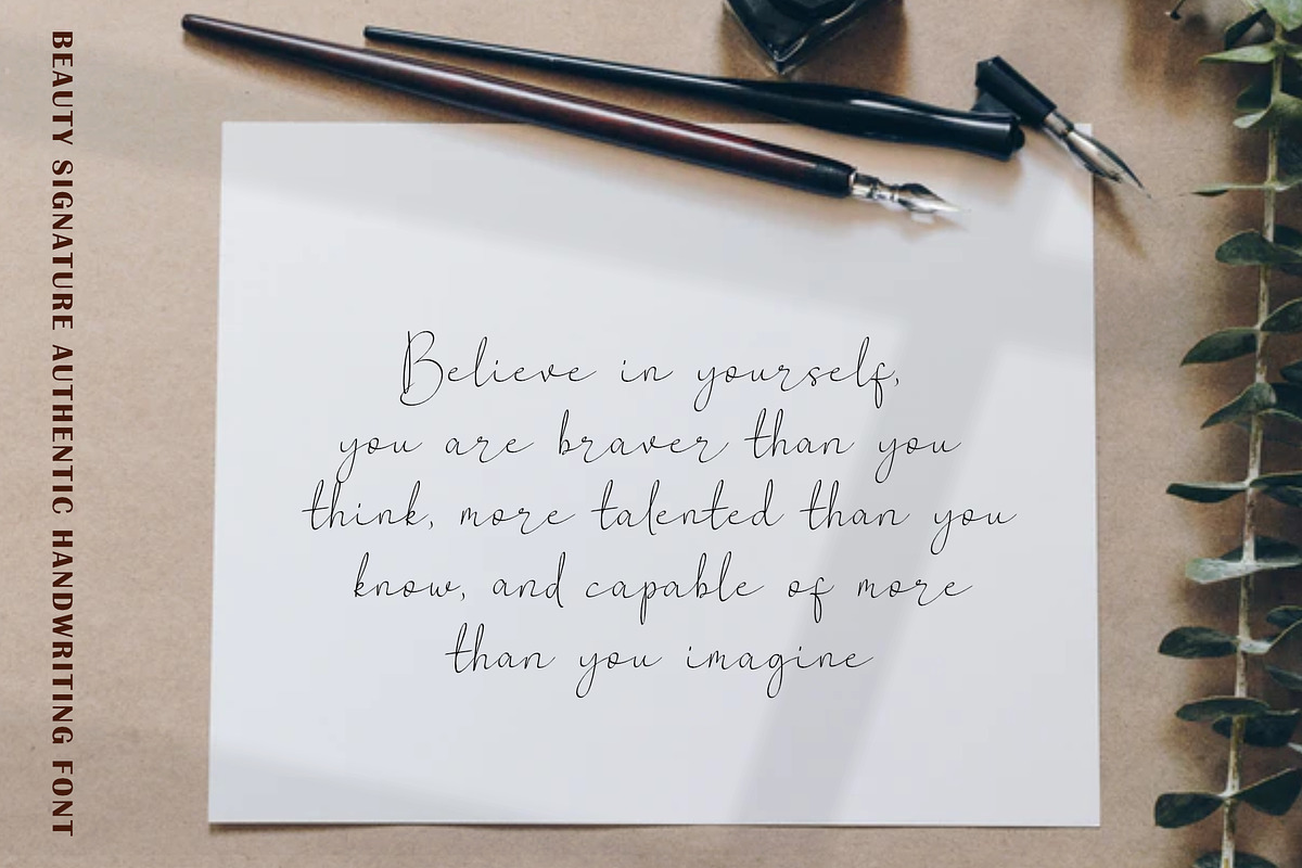 Beauty Signature Script, a Script Font by syabab studio (Photo 8 of 9)