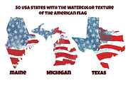 Watercolor United States of America., a Texture Illustration by TatianaBannikova (Thumbnail 3 of 5)
