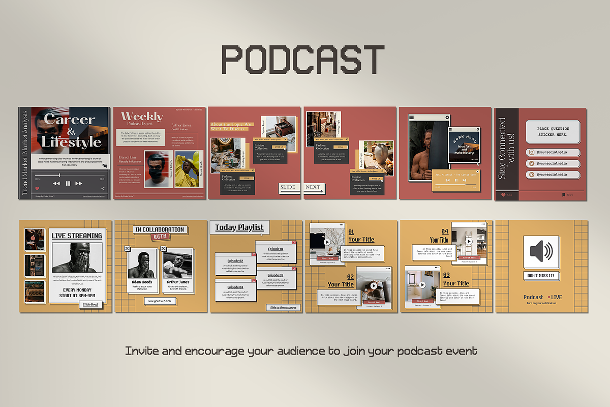 Instagram Carousel Retro CANVA, a Social Media Template by Analogi Studio (Photo 9 of 25)