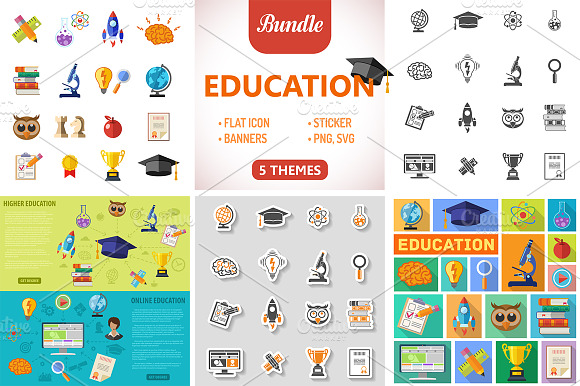 Online Education Icons