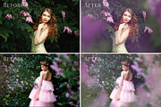 Dreamy Lilac photo overlays, a Layer Style Add-On by BrownLeopard (Thumbnail 4 of 7)