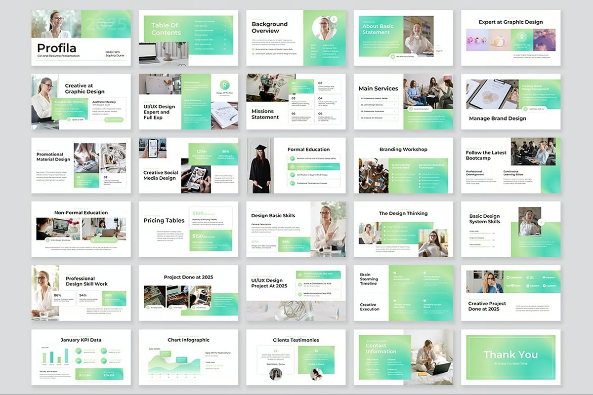 CV & Resume Keynote Templates, a Presentation Template by Fit-tee (Photo 7 of 10)