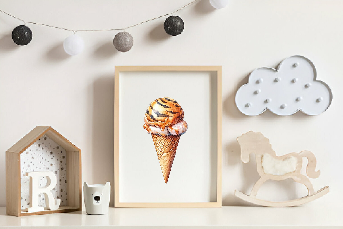 Ice Cream Cone Clipart, an Illustration by CreationArt (Photo 7 of 9)