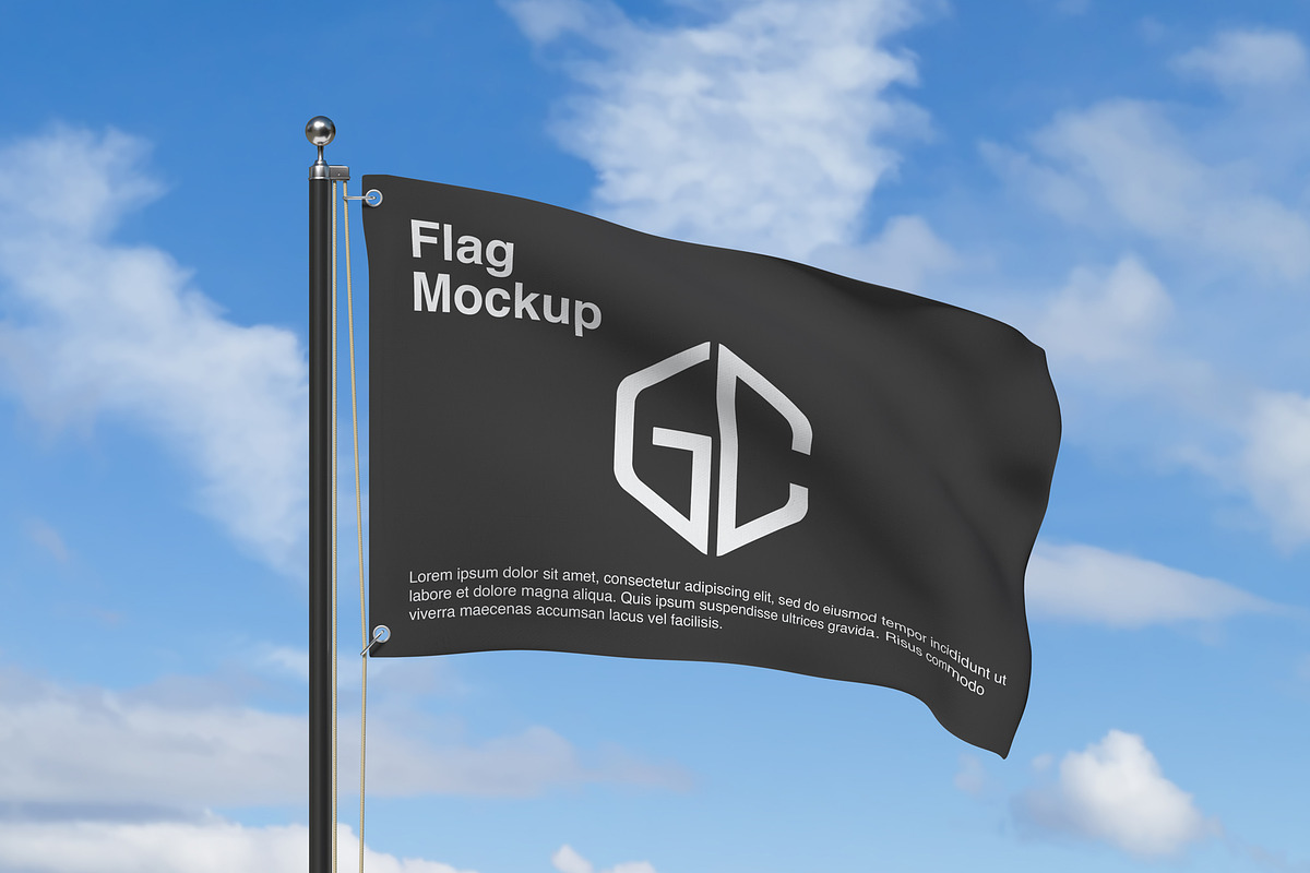 Flag Mockups, an Advertising Mockup by graphiccrew (Photo 6 of 12)