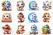 Cute Baby Dragon Clipart, an Animal Illustration by RobertsArt (Thumbnail 2 of 7)