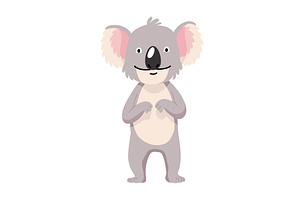 Cute cartoon koala bear isolated on, an Animal Illustration by the8monkey