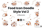 Food Icon Doodle Style Vol 2, an Object Graphic by SLAB! Design (Thumbnail 1 of 3)