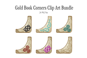 Celtic Gold Book Corner Clipart, an Object Graphic by 3PointsCreative (Thumbnail 1 of 6)