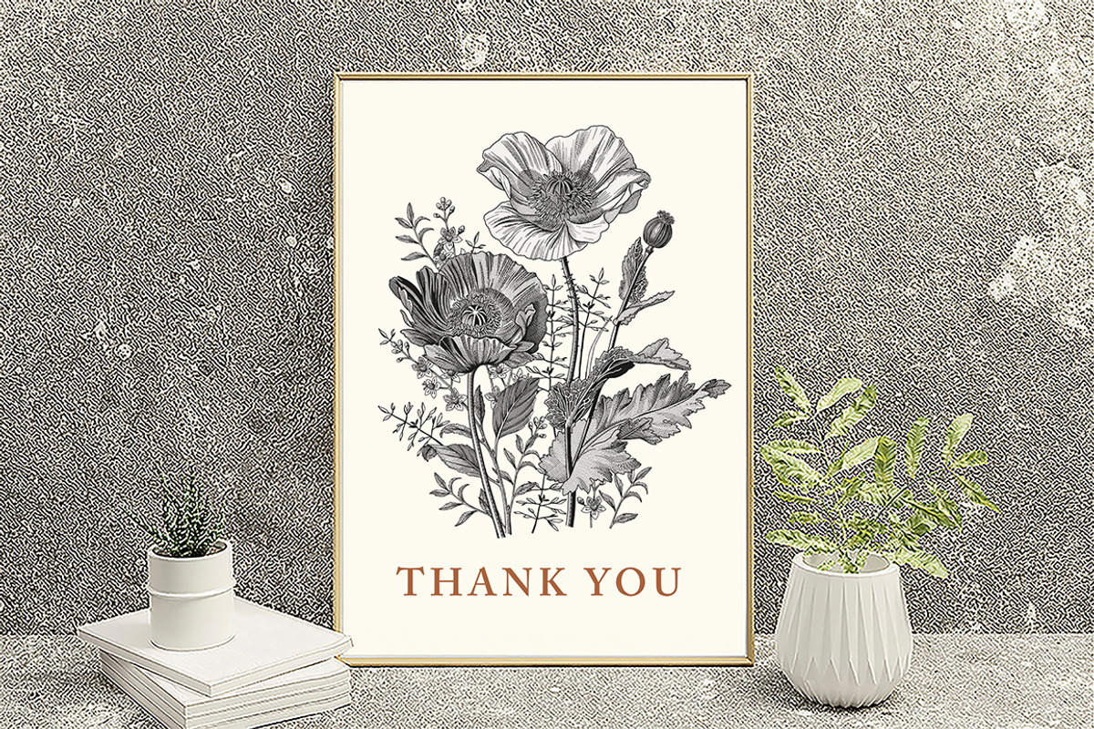Seamless Set Flowers Poppy Poppies, a Pattern Graphic by Vintage (Photo 9 of 14)