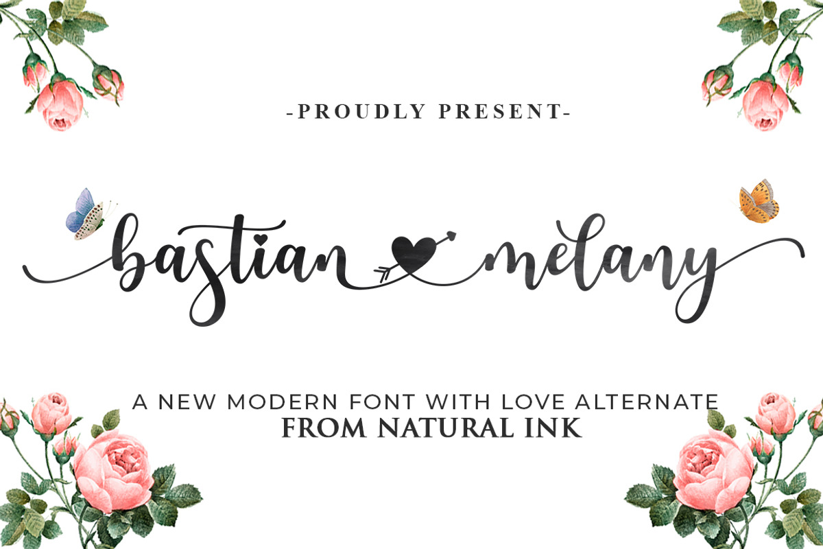 Bastian Melany, a Script Font by Natural Ink Studio (Photo 1 of 8)