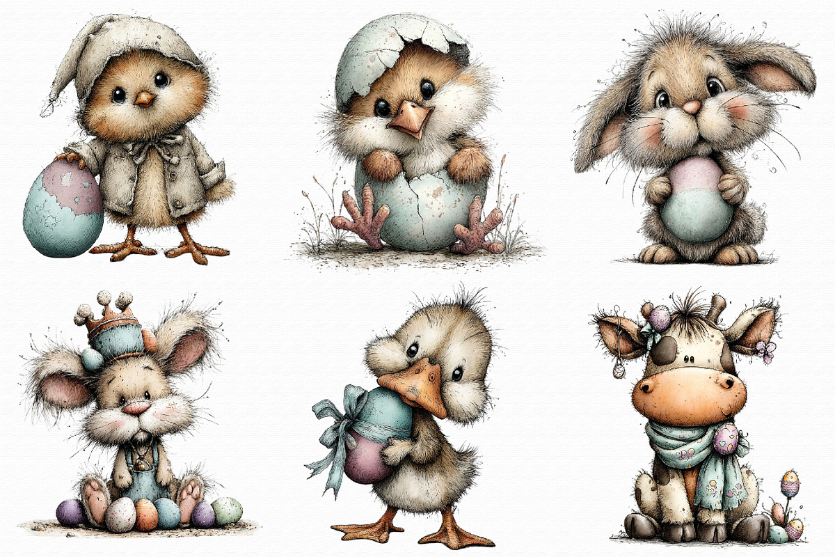 Whimsical Easter Animal Clipart, an Illustration by Libby Wishes (Photo 4 of 9)