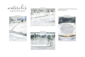 A Walk In Winter Watercolor Set