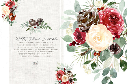 Winter Floral Ensemble
