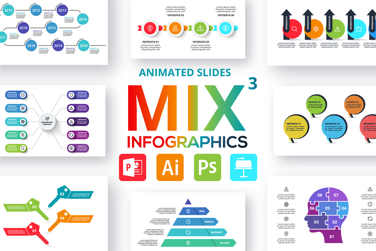 Mix Animated Presentation, a Presentation Template by Infographics project (Photo 1 of 8)