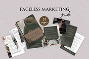 FACELESS MARKETING GUIDE TEMPLATE, a Marketing Template by Daring Digies (Thumbnail 1 of 7)
